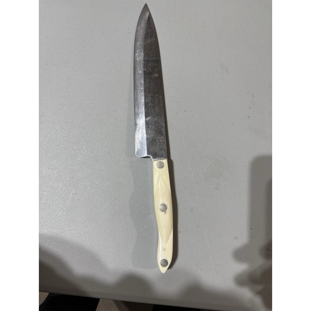 Cutco 1725  Pearl‎ White Handle  French Chef Knife  9 1/4 inch Made in USA